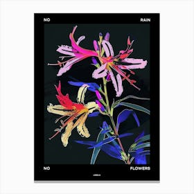 No Rain No Flowers Poster Lobelia 3 Canvas Print