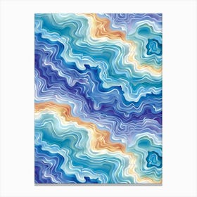 Abstract Wave Pattern 30 Canvas Print