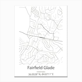 Fairfield,United States Minimalist Map Canvas Print