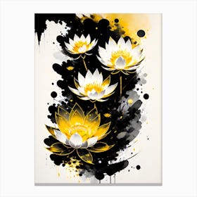 Lotus Flower Painting Canvas Print