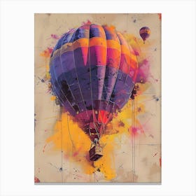 Hot Air Balloon, Vibrant, Pop Art Canvas Print