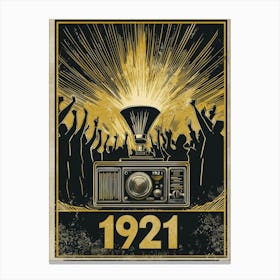 Aihrgdesign A Vintage Poster Celebrating The First Radio Spor 02cddc49 989f 43ff 8bd2 Ea71b65f8a97 2 Canvas Print