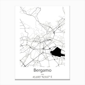 Bergamo,Italy Minimalist Map Lienzo