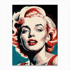 Marilyn Monroe Portrait Pop Art (12) Canvas Print