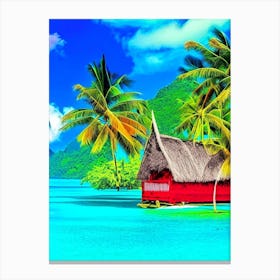 Huahine French Polynesia Pop Art Photography Tropical Destination Canvas Print