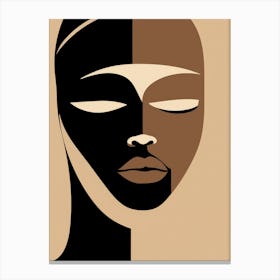 African Woman'S Face Canvas Print