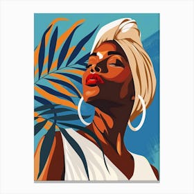 African Woman In Turban 18 Canvas Print