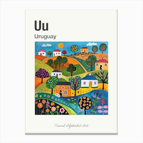Kids Travel Alphabet  Uruguay 2 Canvas Print