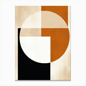 Beige Geometric Noir, Bauhaus Canvas Print
