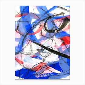 Active Democracy Series No. 3 Red White Blue Canvas Print