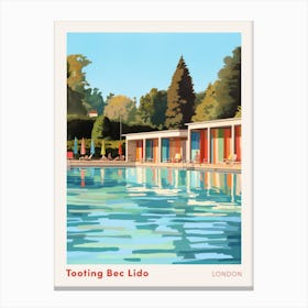 Tooting Bec Lido London 1 Swimming Poster Canvas Print