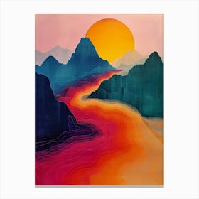 Sunset In The Mountains 57 Canvas Print