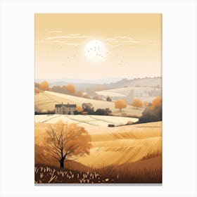The Cotswolds England 1 Hiking Trail Landscape Canvas Print