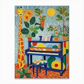Giraffe Piano Style Henri Matisse 1 Canvas Print