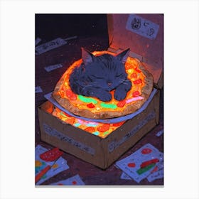 Pizza Cat 2 Canvas Print