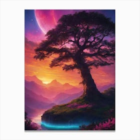 Cosmic Tree Canvas Print