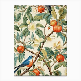 Bluebirds On A Tree Canvas Print