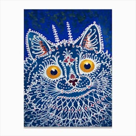 A Cat In Gothic Style, Louis Wain Canvas Print