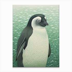 Ohara Koson Inspired Bird Painting Penguin 2 Canvas Print