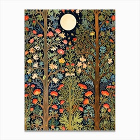 William Morris Moon In The Forest 5 Canvas Print