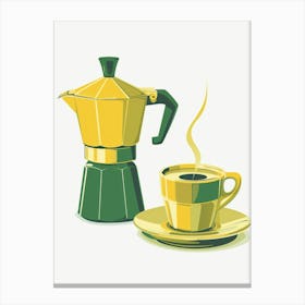 Coffee Pot And Cup 1 Canvas Print