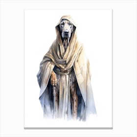 Great Dane Dog As A Jedi 3 Canvas Print
