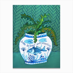 Fish Bone Cactus Plant Canvas Print