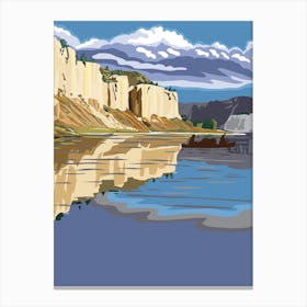 Montana Travel Poster Landscape Canvas Print