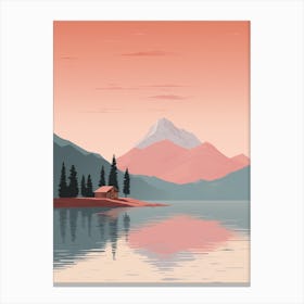 mountain landscape illustration Canvas Print