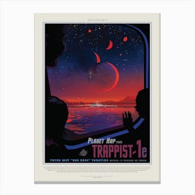 Trappist Nasa Space Travel Poster Canvas Print