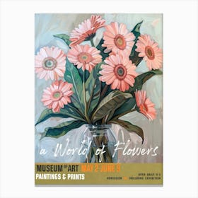 A World Of Flowers, Van Gogh Exhibition Gerbera 4 Canvas Print
