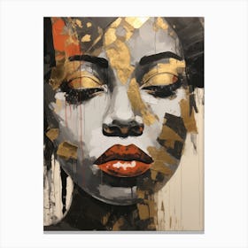 Gold And Black 2 Canvas Print