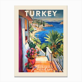 Kusadasi Turkey 1 Fauvist Painting  Travel Poster Canvas Print