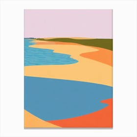 Saunton Sands Beach Devon Midcentury Canvas Print
