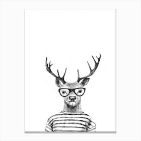 Hipster Deer Canvas Print