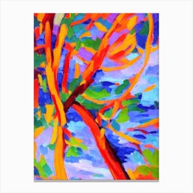 Incense Cedar 2 tree Abstract Block Colour Canvas Print
