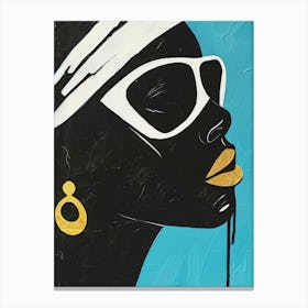 African Woman In Sunglasses 7 Canvas Print