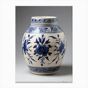 Blue And White Vase.4 Canvas Print