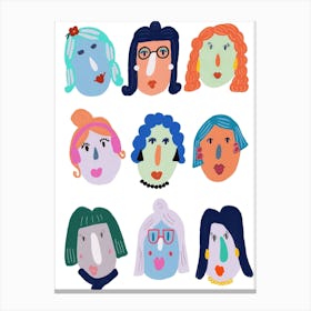 The Ladies Illustration Canvas Print