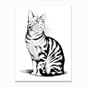 Striped Cat Canvas Print