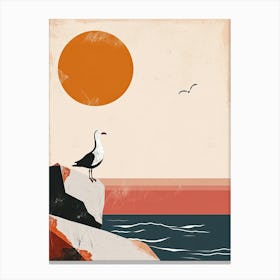 Seagull, Scandinavian Simplicity Canvas Print