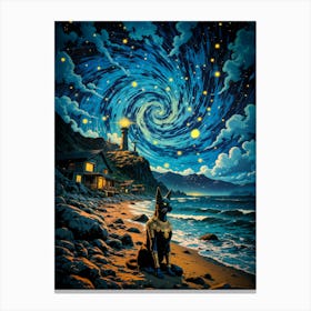 Guardian Of The Celestial Shore Canvas Print