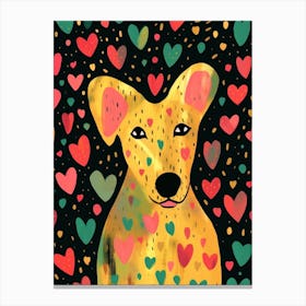 Dog Heart Line And Shape 1 Canvas Print