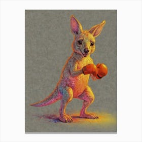 Kangaroo Boxing 3 Canvas Print