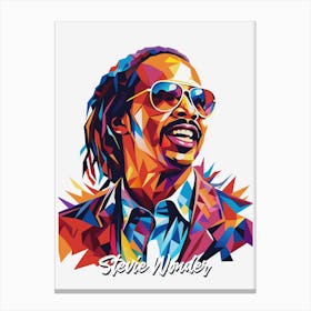 Stevie Wonder 01 Portrait Music Icon WPAP Pop Art Style Canvas Print