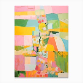 Abstract Pastel Landscape Painting Canvas Print