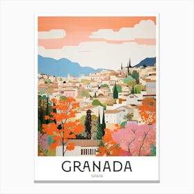 Granada Travel Poster Canvas Print