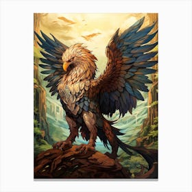 Mythology Griffin Digital Illustration 1 Canvas Print