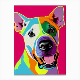 Bull Terrier Andy Warhol Style dog Canvas Print