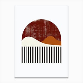 Stockholm Layerscape Minimalist Bauhaus Canvas Print